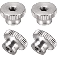 sourcing map Moleteadas Tuercas - M5 Redondo Perillas con Acero Inoxidable 304-4 Pcs